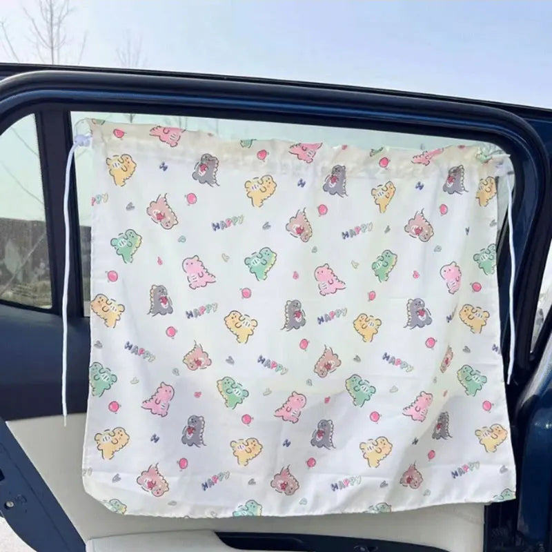 Cartoon Universal Side Window Sunshade UV Protection For Kid Baby Children