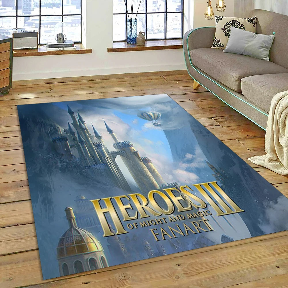 HD Heroes of Might and Magic Retro Games Rug Carpet for Living Room Bedroom Decor,Floor Mat Non-slip Decoration for Sofa Doormat