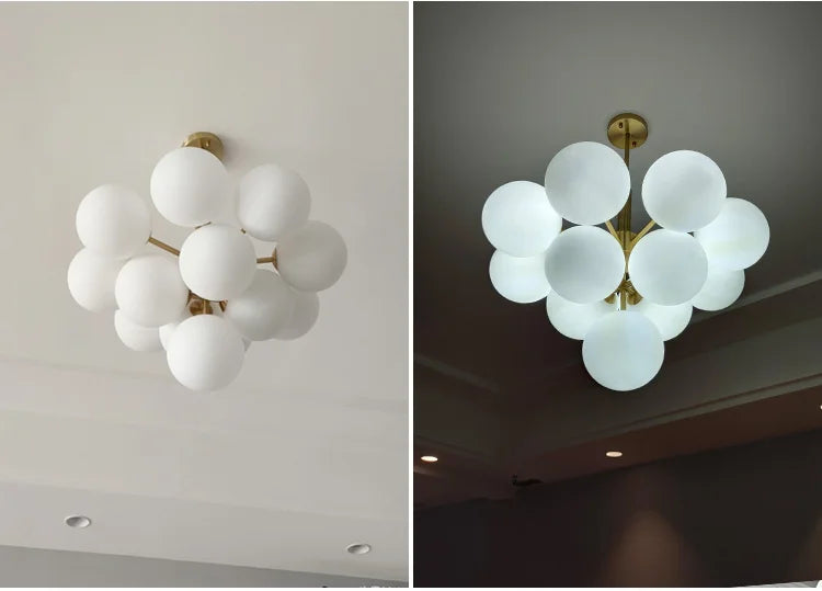 Modern Glass Chandelier Lighting for Living Room