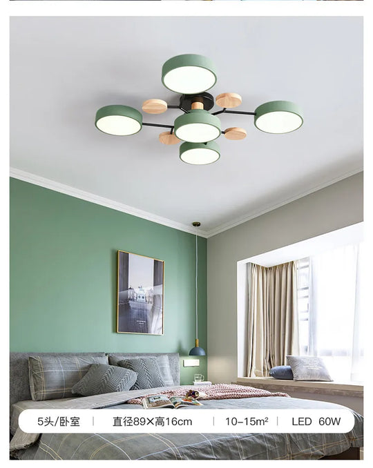 Modern Living Room Ceiling Chandelier Light Three Colors