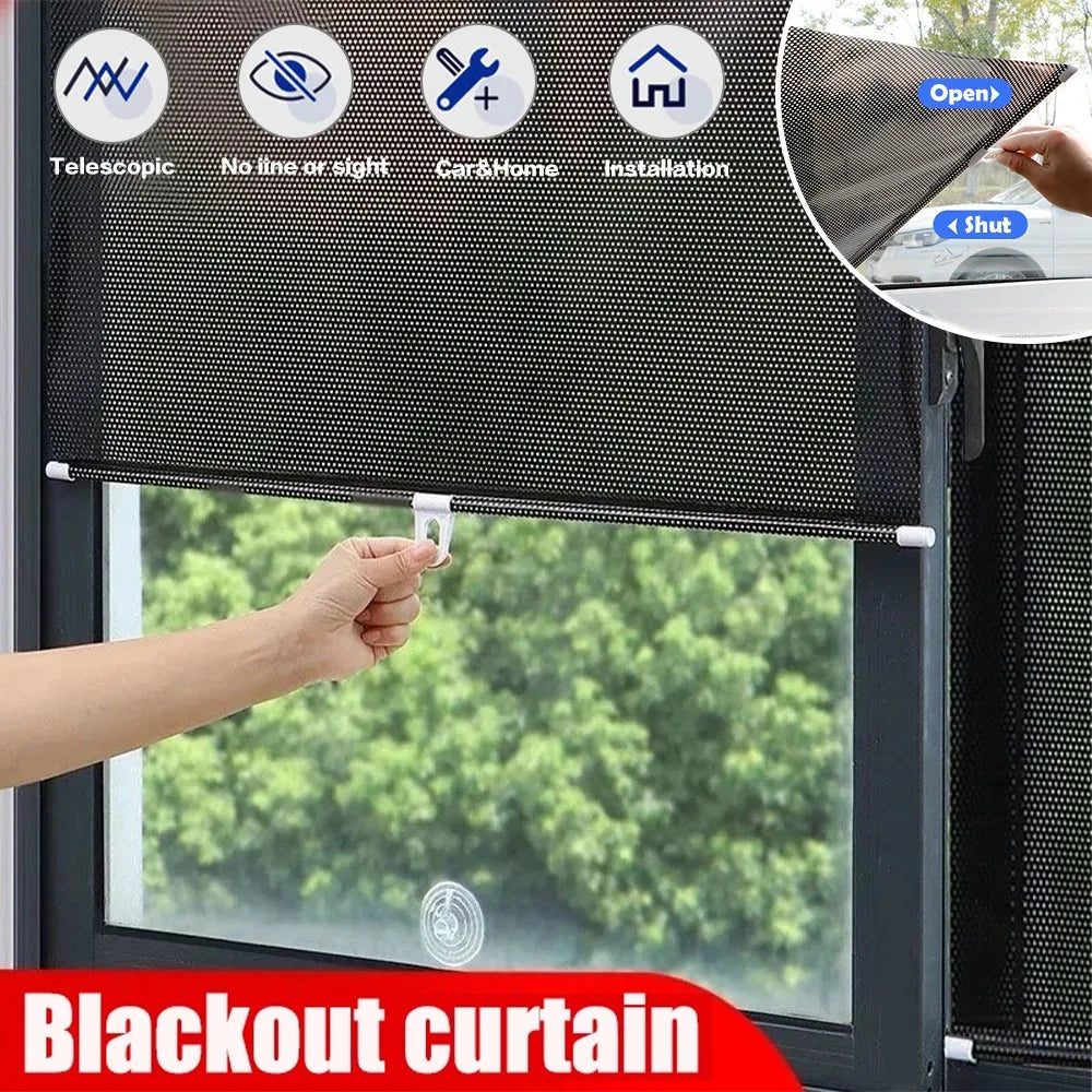 Universal Roller Blinds Sunshade Blackout Curtain