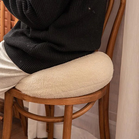 Nordic Style Round Cushion Soft Teddy Furry Cushion