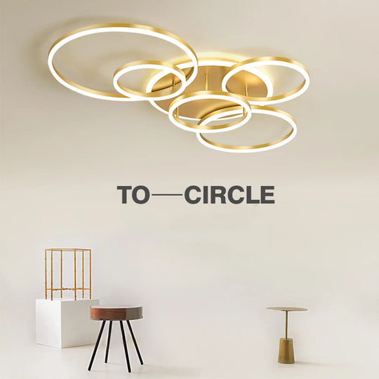 Modern chandelier Led Circle Ring Ceiling Lights For Home
