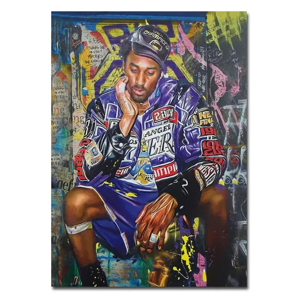 Famous Basketball Stars Wall Art Poster