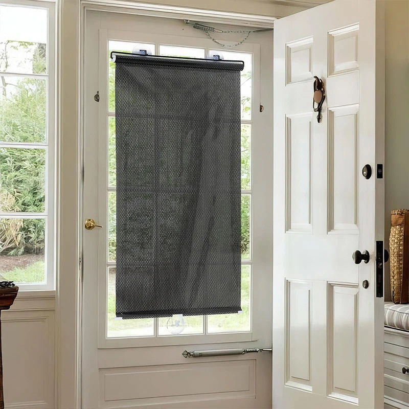 Window Roller Blinds Suction Cup Blackout Drilling Home Decor