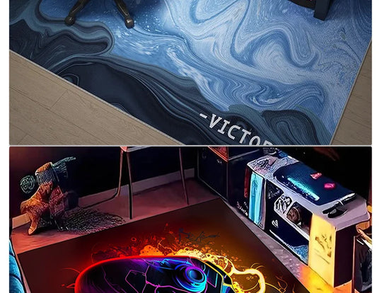 Gaming Mats Bedroom Rug Gamer Carpet Non-slip Wear-resistant Living Room Floor Mat American Laser Light Large Size Study Rug 양탄자