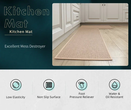 Kitchen Rugs and Mats Non Skid Washable Absorbent Runner Rugs for Kitchen Front of Sink Kitchen Mats for Floor Laundry Room Rug