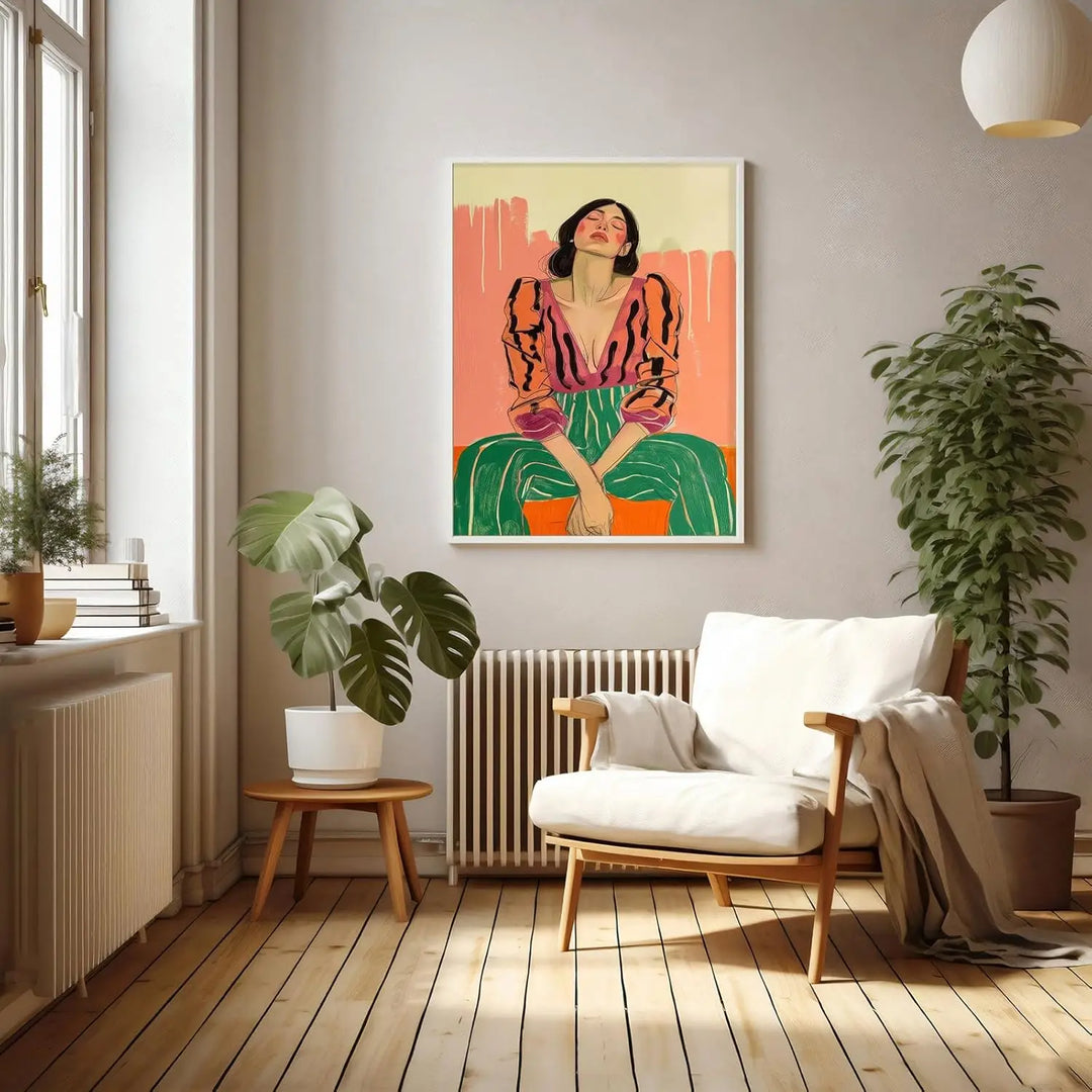 Abstract Wall Art Retro Female Dark Academy Posters Portrait Paintings