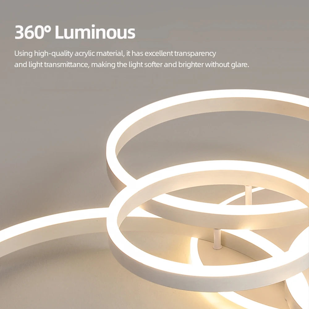 Modern chandelier Led Circle Ring Ceiling Lights For Home