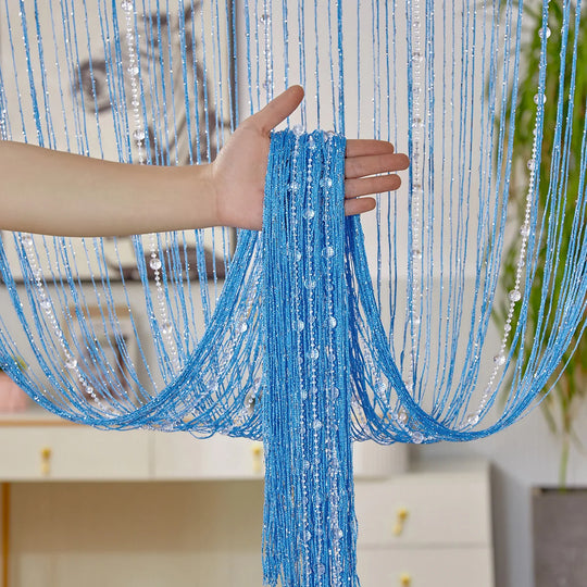 String curtain 1X2 M Tassel fringe door Curtain for white salon and sheer wedding decoration