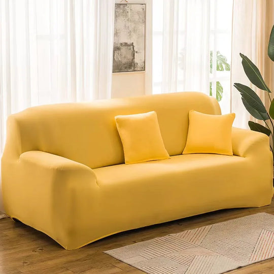 Solid Sofa Cover for Living Room Elastic 1/2/3/4 Seater Sofa Cover Protector L Shaped Corner Sofa Cover Chaise Longue