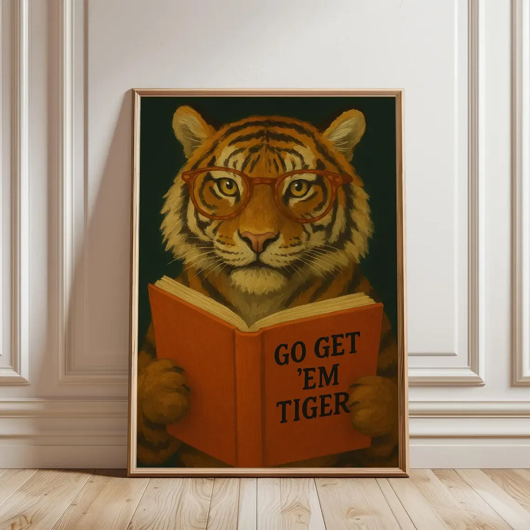 Humorous Bookworm Wall Art Decor for Library Office