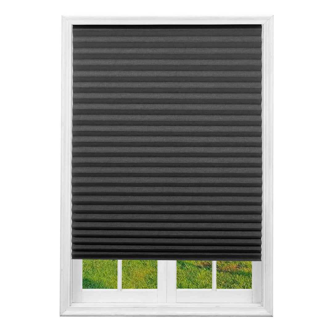 Large Size Self-adhesive Pleated Blinds Bathroom Balcony Shade Half /Full Blackout Window Curtains for Bedroom Living Room