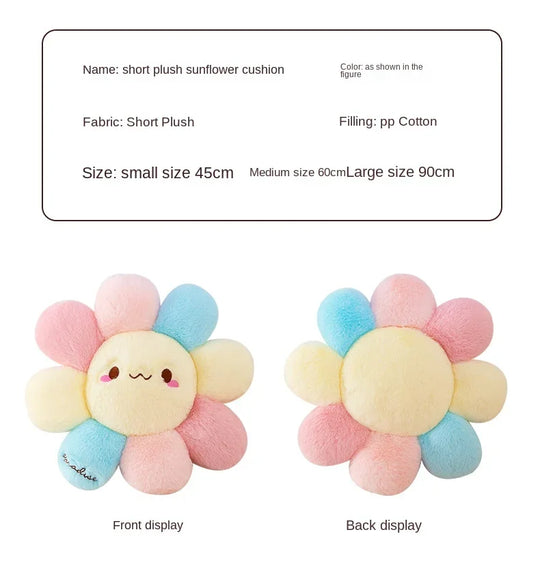 45cm Cute Colorful Round Sunflower Cushion Bedroom