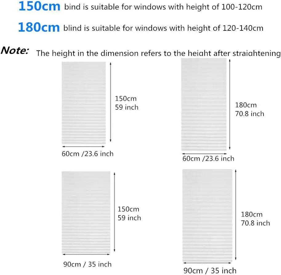 Blind for Window Self Adhesive Pleated Blinds Cordless