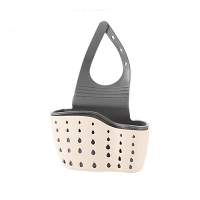 Kitchen Sink Holder Hanging Drain Basket Adjustable Soap Sponge Shelf