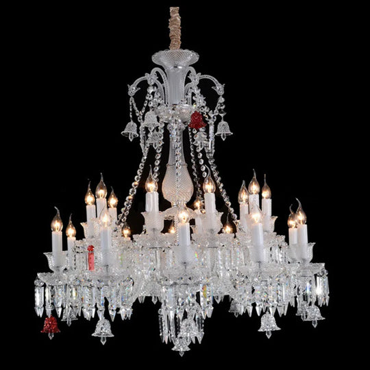 Living Room Chandelier Large Hotel Wedding Luxury Crystal Ceiling