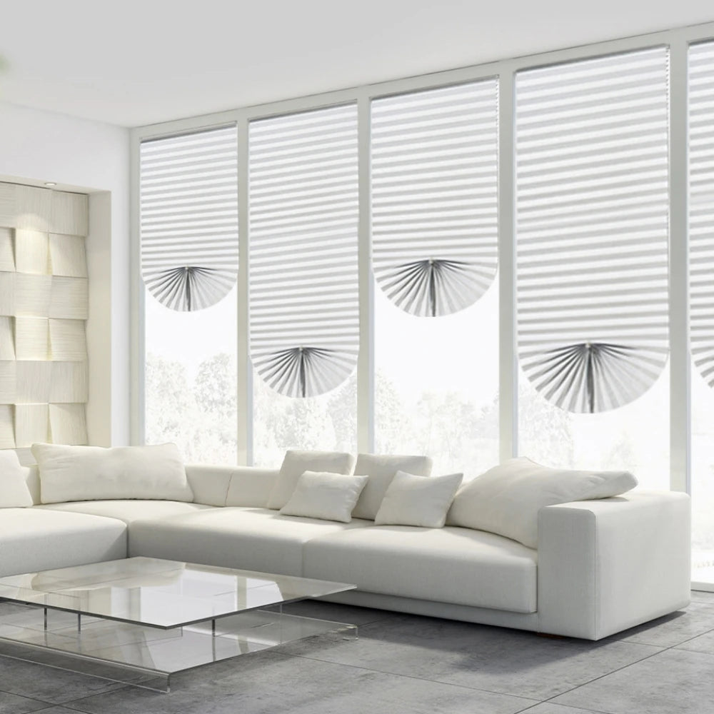 Self-adhesive Bathroom Shower Curtain Pleated Roller Blinds