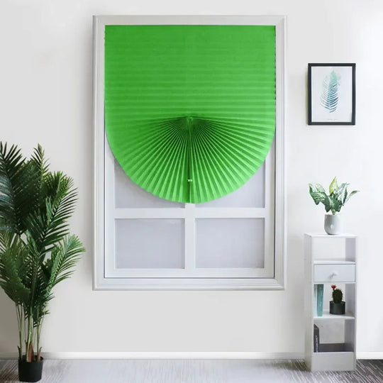 1Pc Shades Self-adhesive Half Windows Nonwoven Folding Curtain B