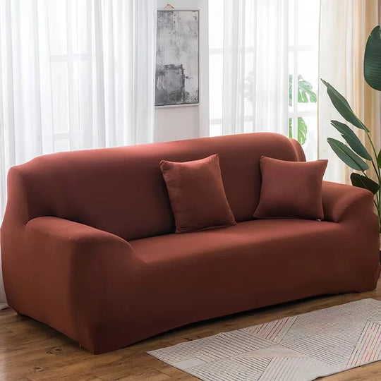 Solid Sofa Cover for Living Room Elastic 1/2/3/4 Seater Sofa Cover Protector L Shaped Corner Sofa Cover Chaise Longue
