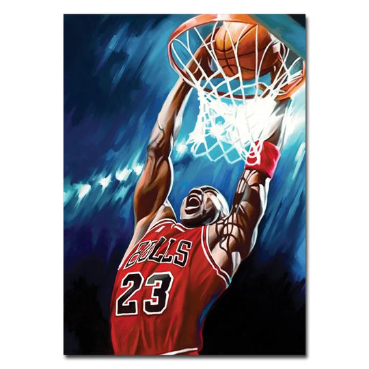Famous Basketball Stars Wall Art Poster