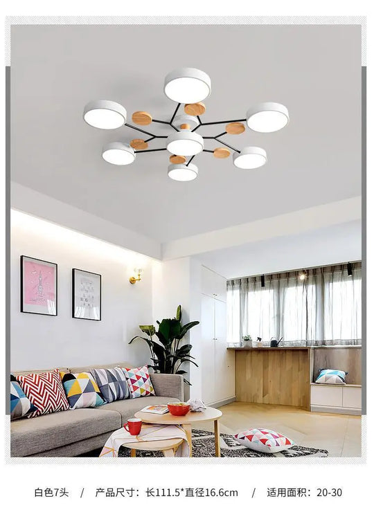 Modern Living Room Ceiling Chandelier Light Three Colors