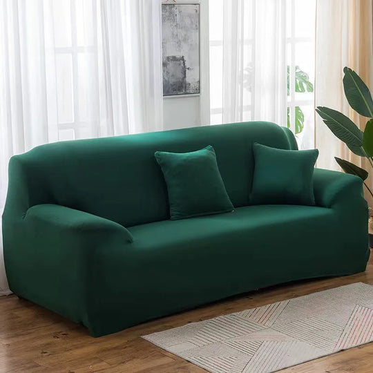Solid Sofa Cover for Living Room Elastic 1/2/3/4 Seater Sofa Cover Protector L Shaped Corner Sofa Cover Chaise Longue