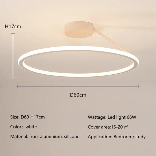 Modern Simple Circle Led Chandelier for Home
