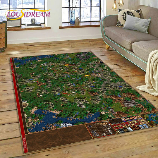 HD Heroes of Might and Magic Retro Games Rug Carpet for Living Room Bedroom Decor,Floor Mat Non-slip Decoration for Sofa Doormat