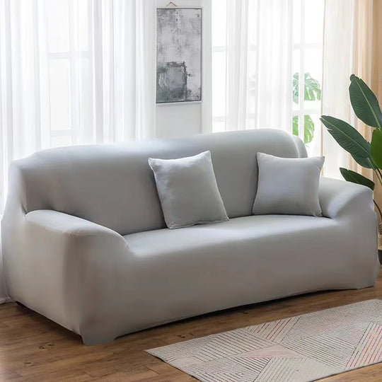 Solid Sofa Cover for Living Room Elastic 1/2/3/4 Seater Sofa Cover Protector L Shaped Corner Sofa Cover Chaise Longue