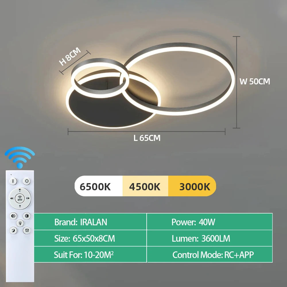 Modern chandelier Led Circle Ring Ceiling Lights For Home