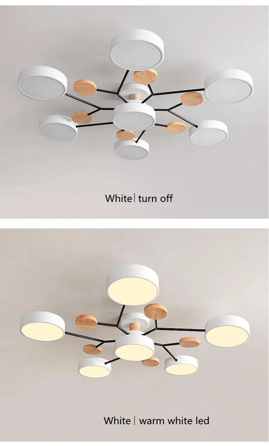 Modern Living Room Ceiling Chandelier Light Three Colors