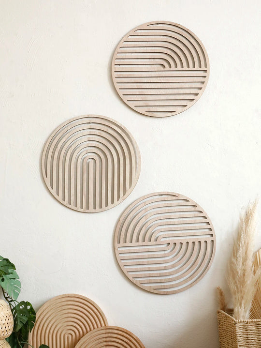Natural Wooden Wall Hanging Wall Art Decor