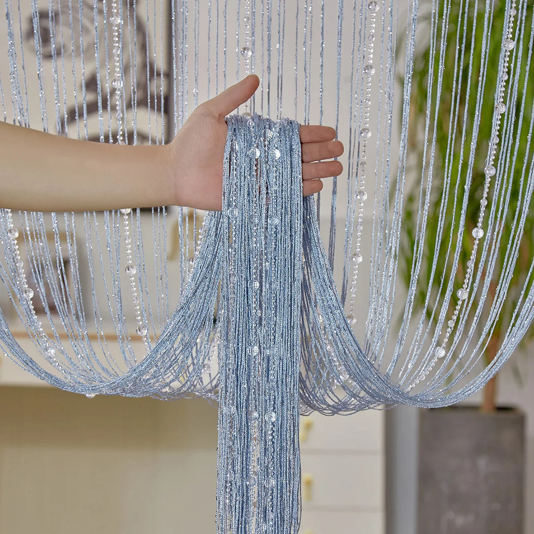 String curtain 1X2 M Tassel fringe door Curtain for white salon and sheer wedding decoration
