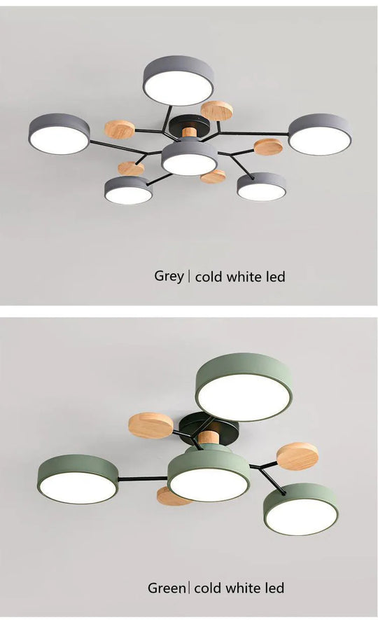 Modern Living Room Ceiling Chandelier Light Three Colors