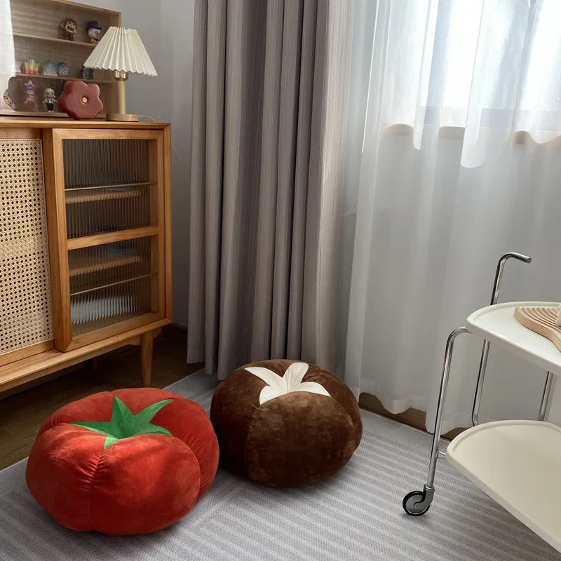 Thickened Cushion with Tomato-Shaped Pillow Vegetable