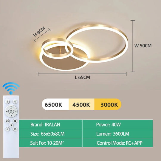 Modern chandelier Led Circle Ring Ceiling Lights For Home