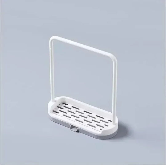 Kitchen Solid Color Simple Storage Rack Towel Sponge Drain Racks Rag Dishcloth Hanging Rack Soap Holder Sink Desktop Organizer