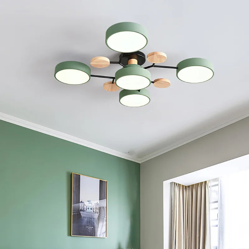 Modern Living Room Ceiling Chandelier Light Three Colors