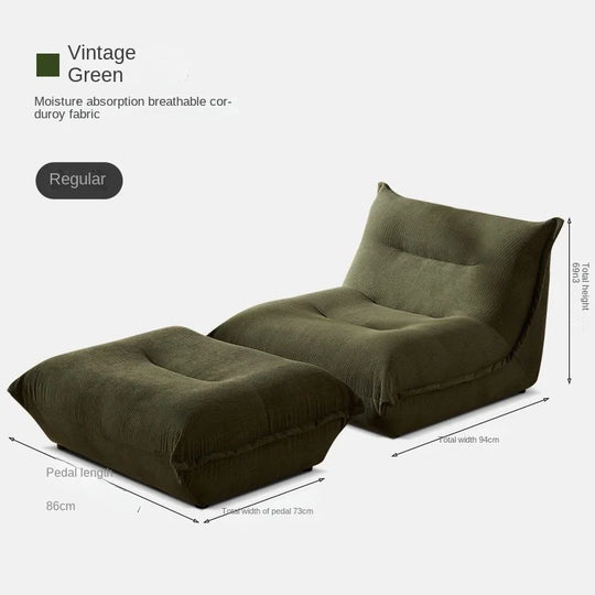 MOMO Lazy Sofa Can Lie Down And Sleep Small Room Balcony Leisure Lounger Internet Celebrity Dumplings Bedroom Single Small Sofa
