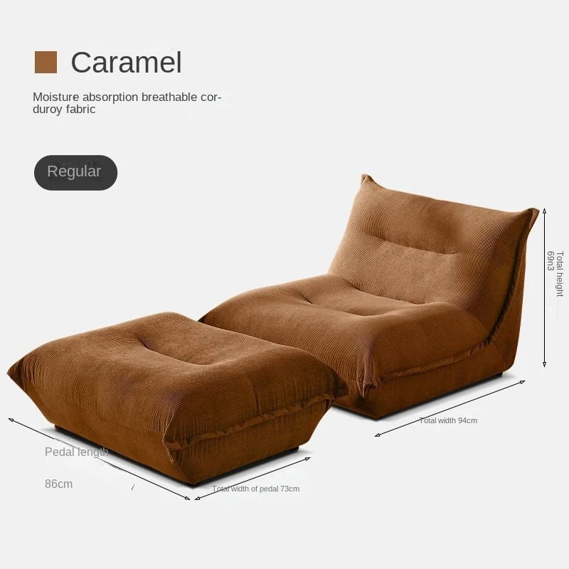 MOMO Lazy Sofa Can Lie Down And Sleep Small Room Balcony Leisure Lounger Internet Celebrity Dumplings Bedroom Single Small Sofa