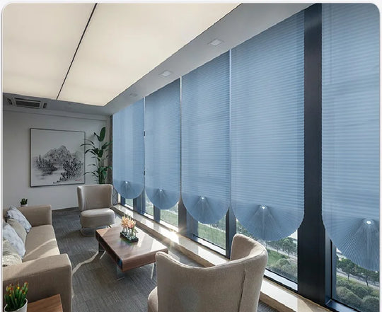 Pleated Window Shade Adhesive Blinds Light Blocking