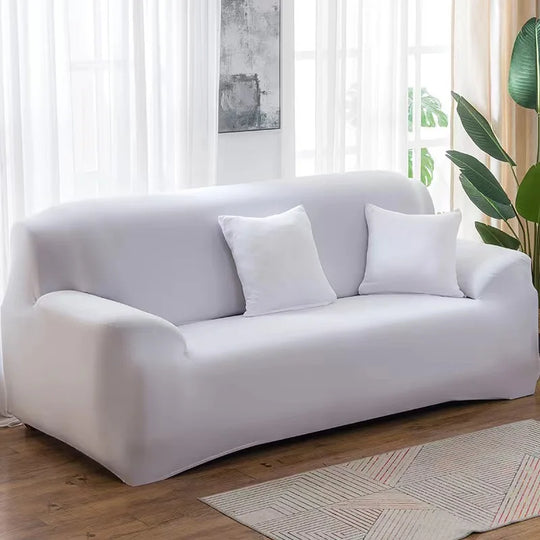 Solid Sofa Cover for Living Room Elastic 1/2/3/4 Seater Sofa Cover Protector L Shaped Corner Sofa Cover Chaise Longue