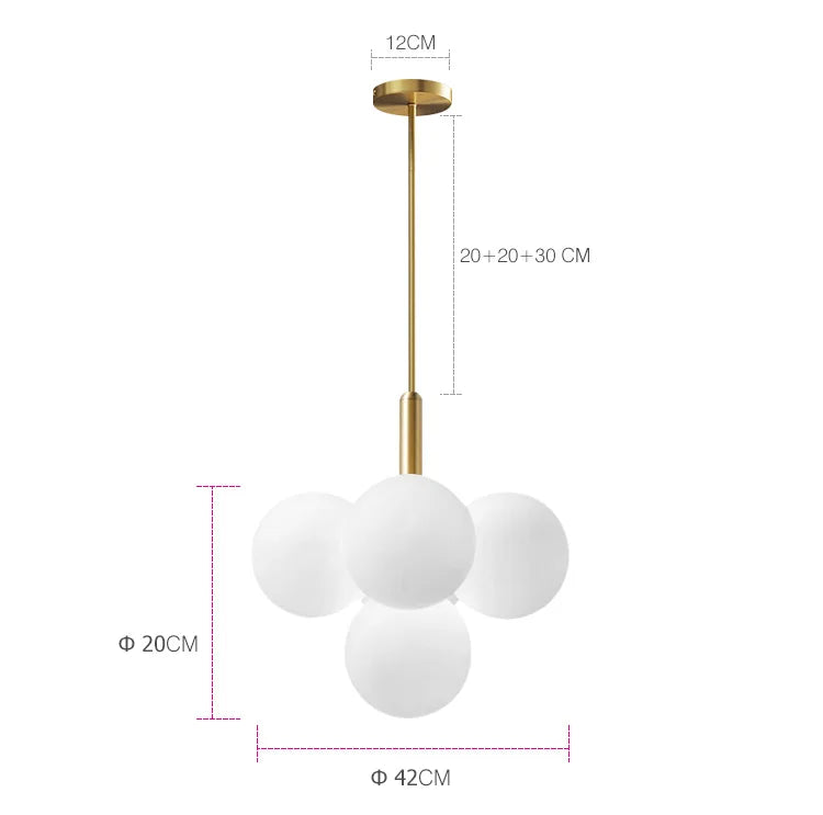 Modern Glass Chandelier Lighting for Living Room
