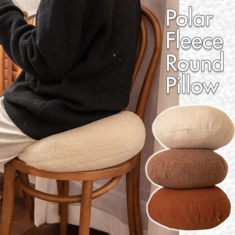 Nordic Style Round Cushion Soft Teddy Furry Cushion