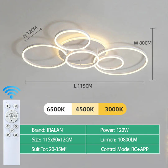 Modern chandelier Led Circle Ring Ceiling Lights For Home