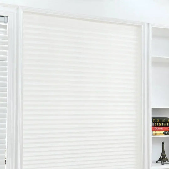 1Pc Shades Self-adhesive Half Windows Nonwoven Folding Curtain B