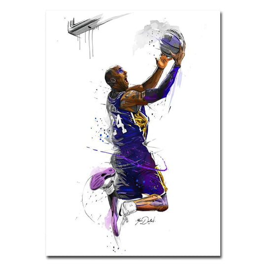 Famous Basketball Stars Wall Art Poster
