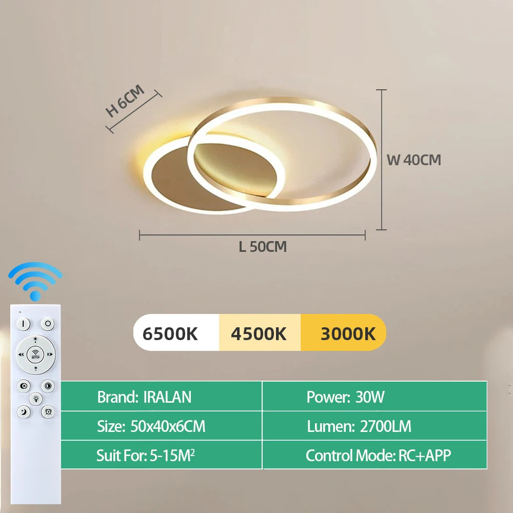 Modern chandelier Led Circle Ring Ceiling Lights For Home