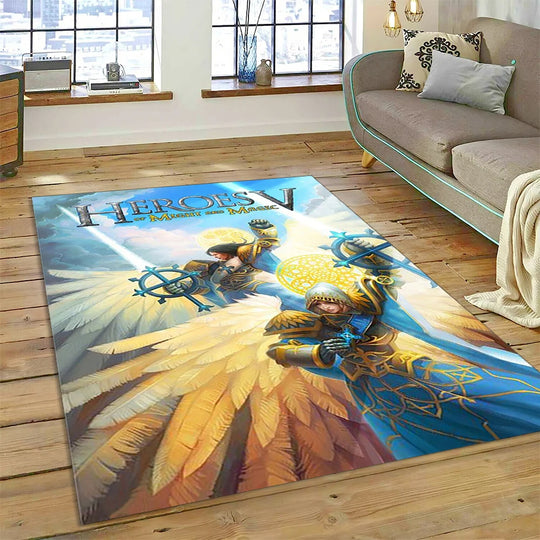 HD Heroes of Might and Magic Retro Games Rug Carpet for Living Room Bedroom Decor,Floor Mat Non-slip Decoration for Sofa Doormat